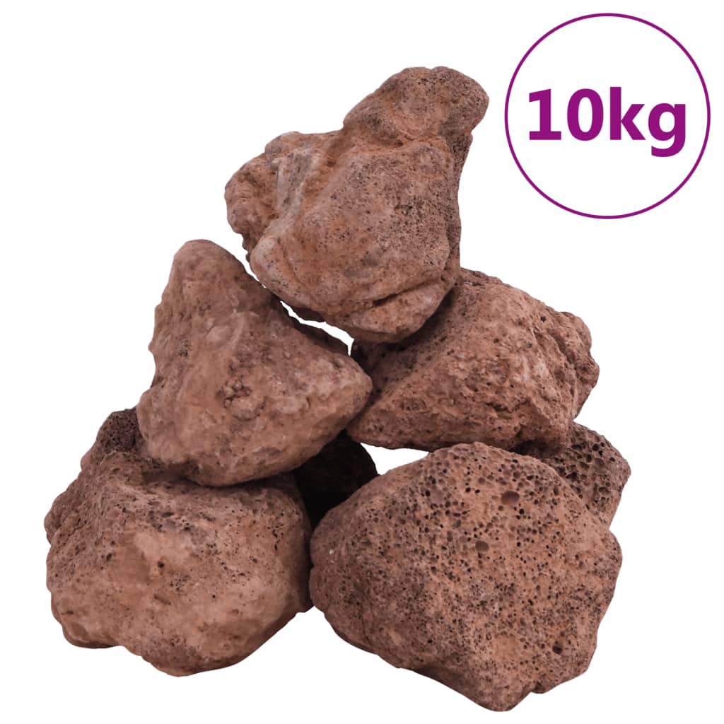 Vidaxl Lava Stones 10 kg 10-30 cm rot