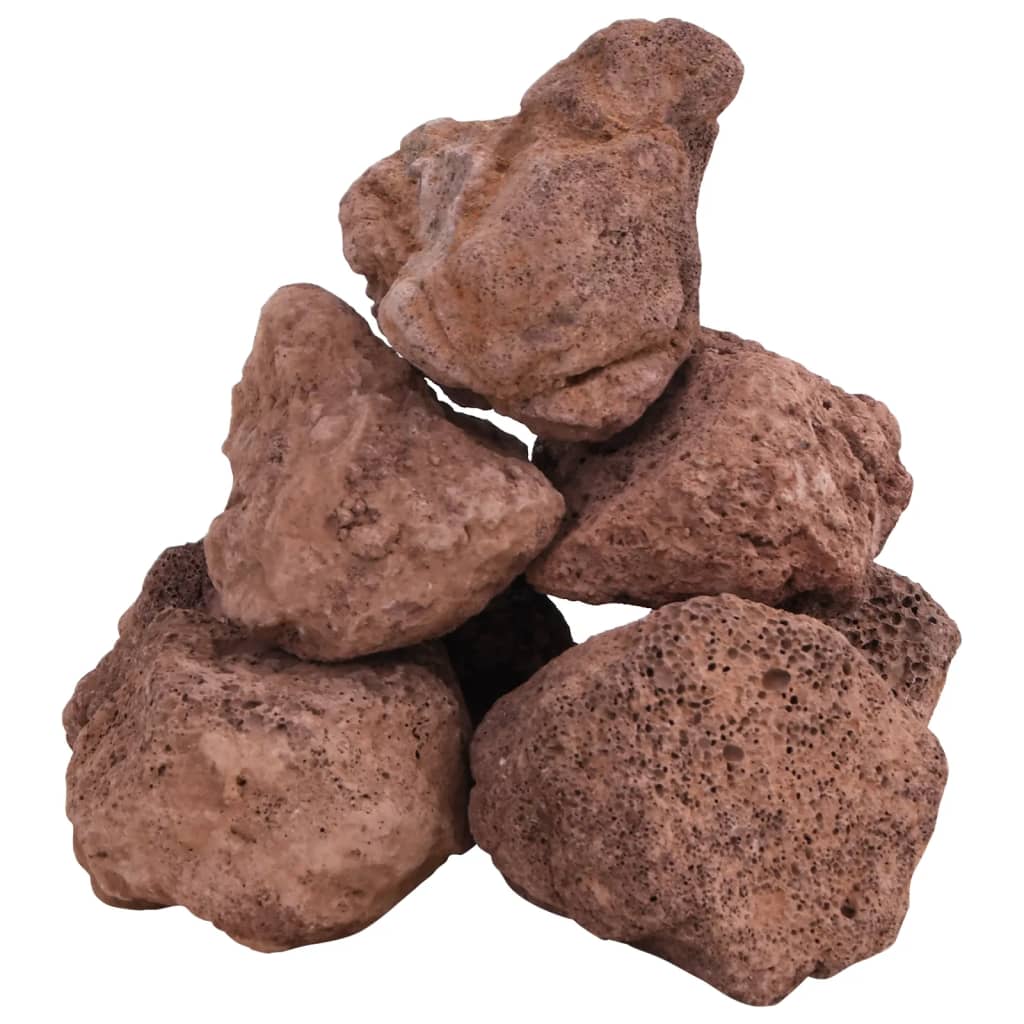 Vidaxl Lava Stones 25 kg 10-30 cm rot