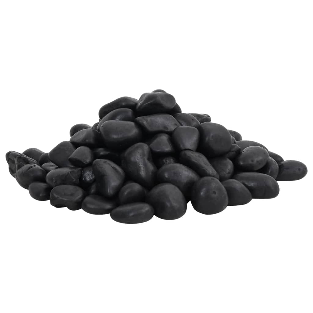 Vidaxl Kieselsteine poliert 2-5 cm 25 kg schwarz