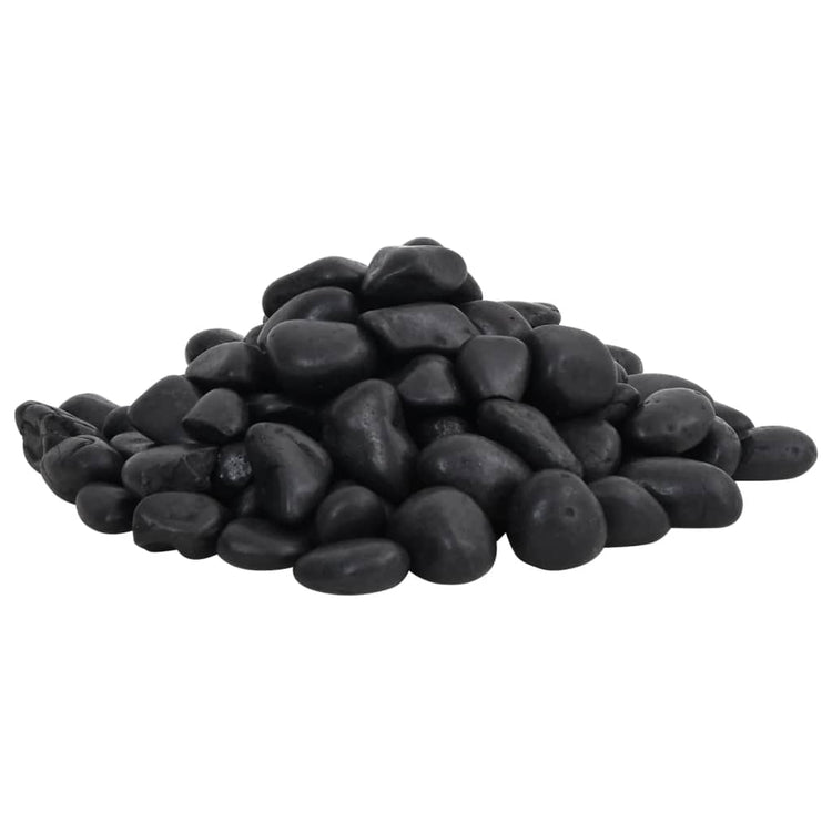 Vidaxl Kieselsteine poliert 2-5 cm 25 kg schwarz