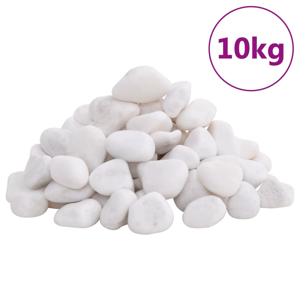 Vidaxl Kieselsteine poliert 2-5 cm 10 kg weiß