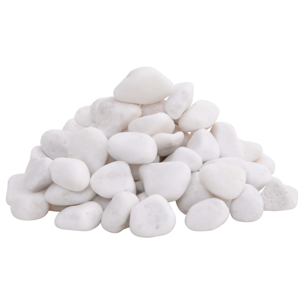 Vidaxl Kieselsteine poliert 2-5 cm 10 kg weiß