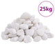 Vidaxl Kieselsteine poliert 2-5 cm 25 kg weiß