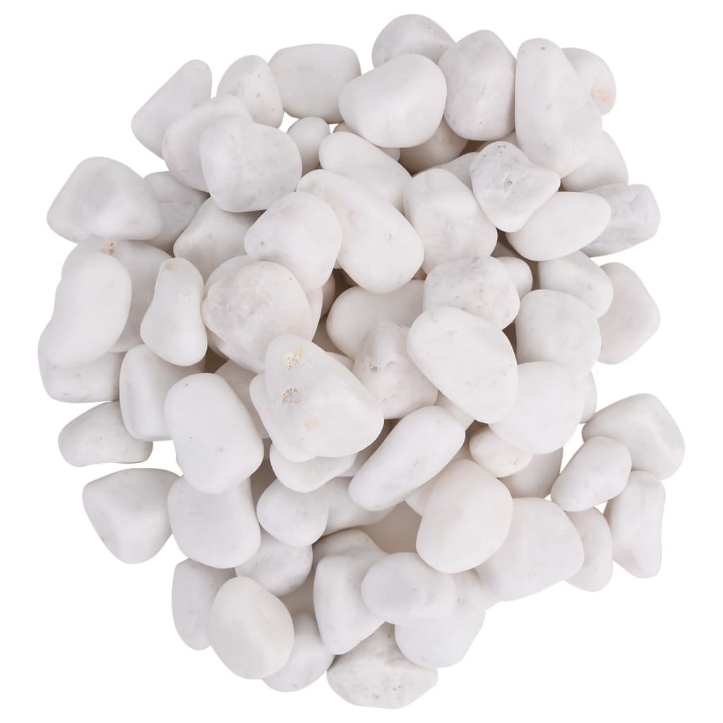Vidaxl Kieselsteine poliert 2-5 cm 25 kg weiß