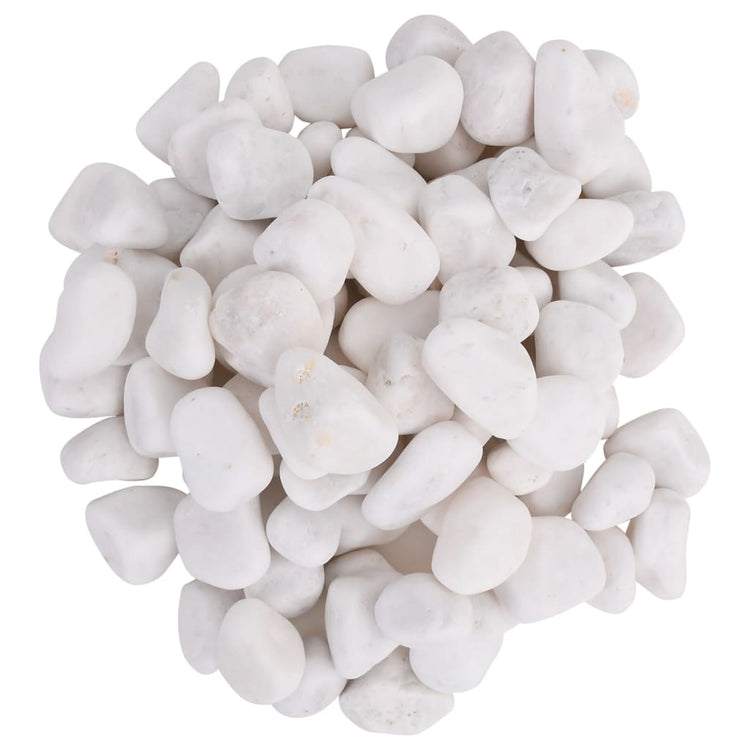 Vidaxl Kieselsteine poliert 2-5 cm 25 kg weiß