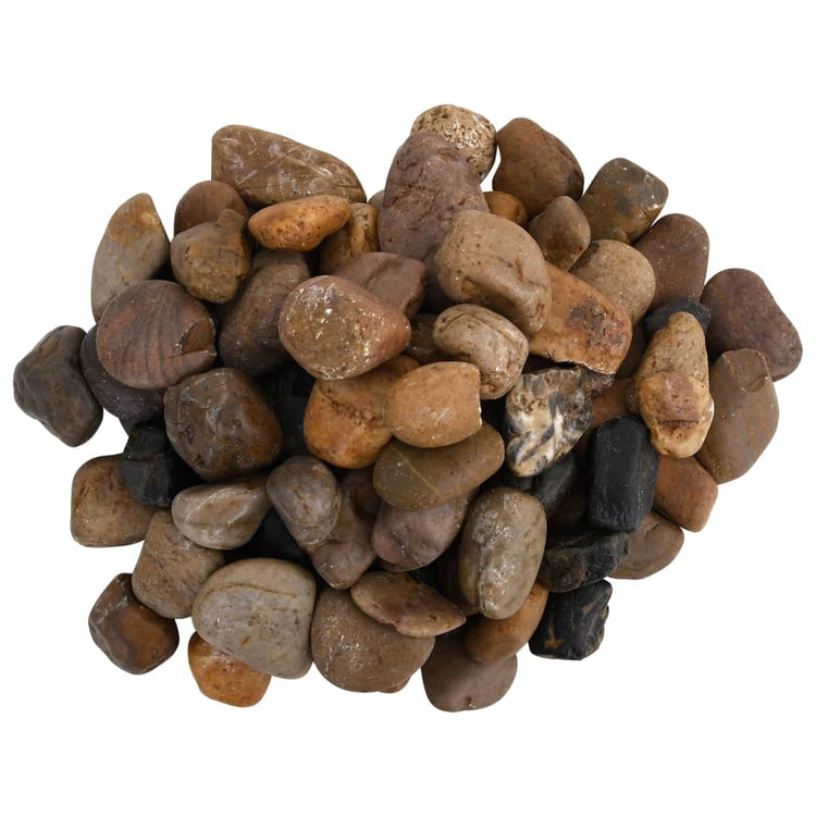 Vidaxl Kieselsteine poliert 2-5 cm 25 kg mehrfarbig