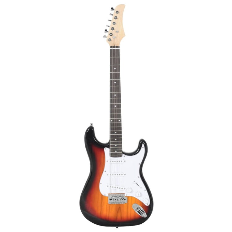 Vidaxl -Gitarre für Anfänger Elektrisch mit Tasche 4 4 ​​39 braun und weiß