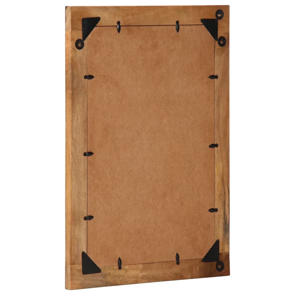 Vidaxx Badezimmerspiegel 50x70x2,5 cm aus massivem Mangoholz und Glas