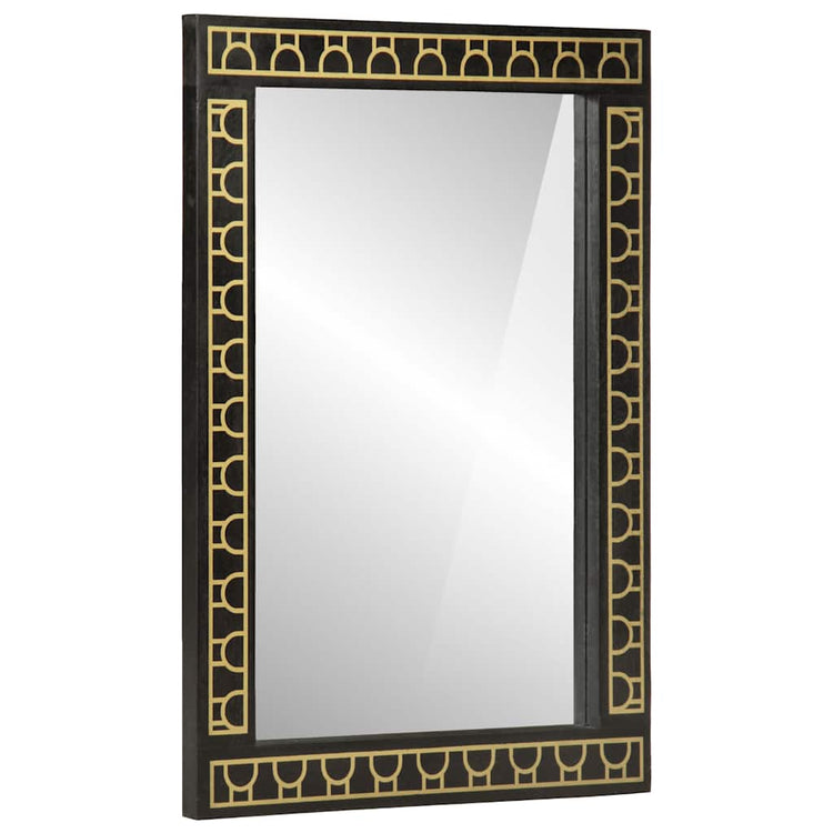 Vidaxx Badezimmerspiegel 50x70x2,5 cm aus massivem Mangoholz und Glas
