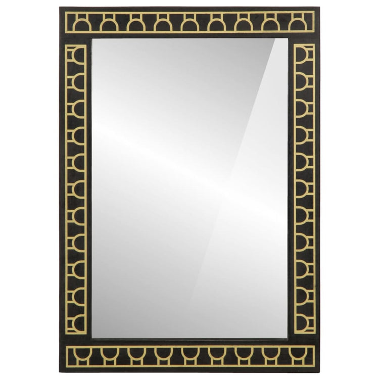 Vidaxx Badezimmerspiegel 50x70x2,5 cm aus massivem Mangoholz und Glas