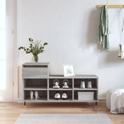 VIDAXL -Schuhschrank 102x36x60 cm propertiertes Holz Sonoma Grey - afbeelding 1