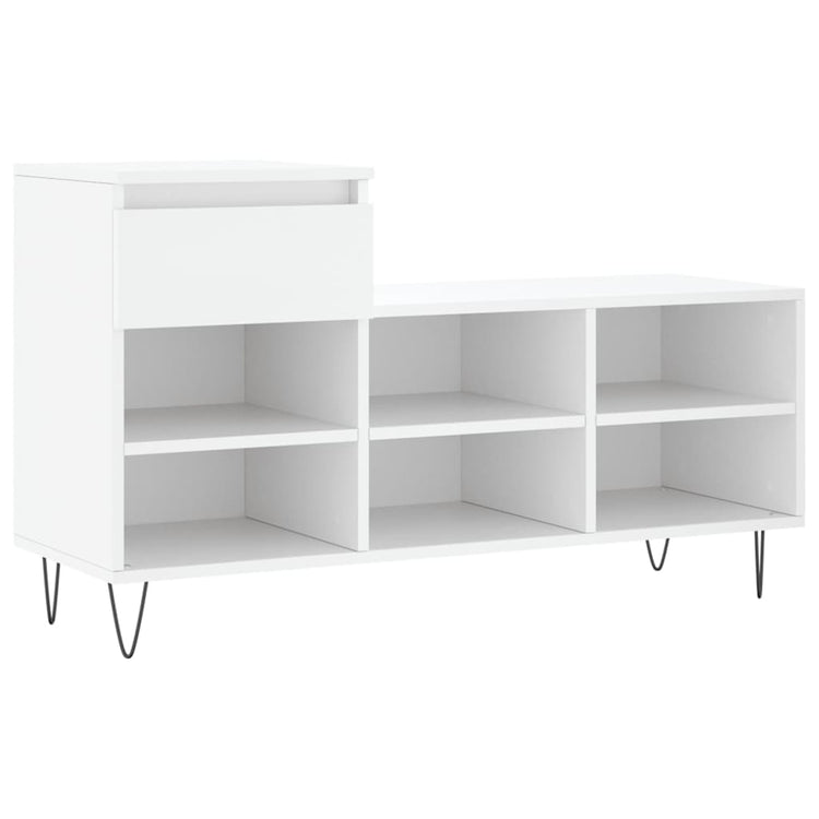 VIDAXL -Schuhschrank 102x36x60 cm propertiertes Holz weiß