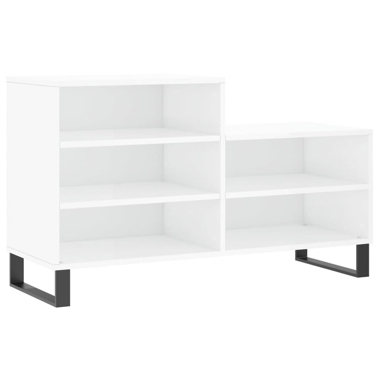 Vidaxl Schuhschrank 102x36x60 cm verarbeitetes Holz Hochglanz weiß