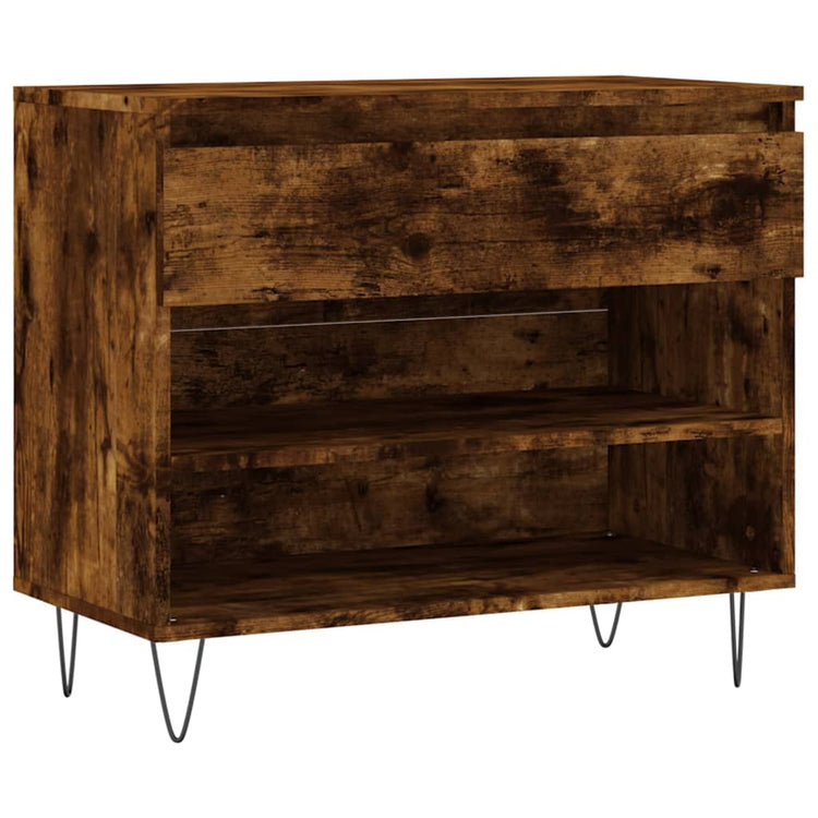 Vidaxx Schuhschrank 70x36x60 cm verarbeitetes Holz, geräucherte Eiche