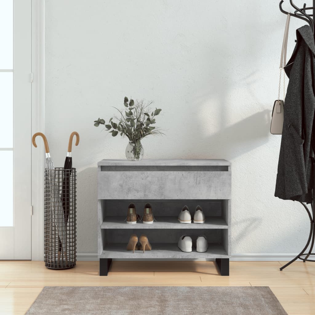 VIDAXL -Schuhschrank 70x36x60 cm verarbeiteter Holzbetonglijs