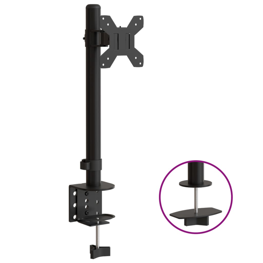 Vidaxl Monitor Bracket Vesa 75 100 mm schwarzer Stahl