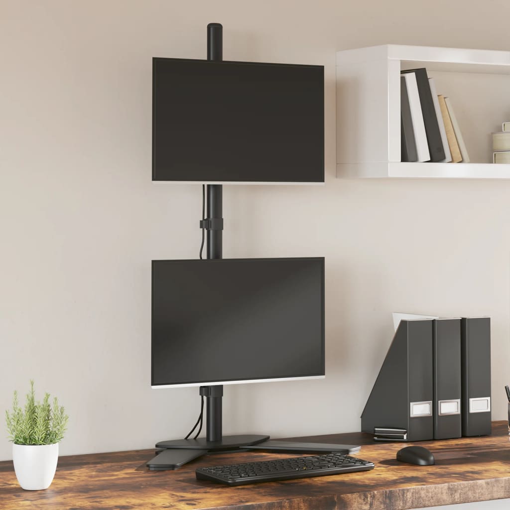 Vidaxl Monitor Standard Double Vesa 75 100 mm Stahlschwarz