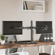 Vidaxl Monitor Standard Double Vesa 75 100 mm Stahlschwarz - afbeelding 3