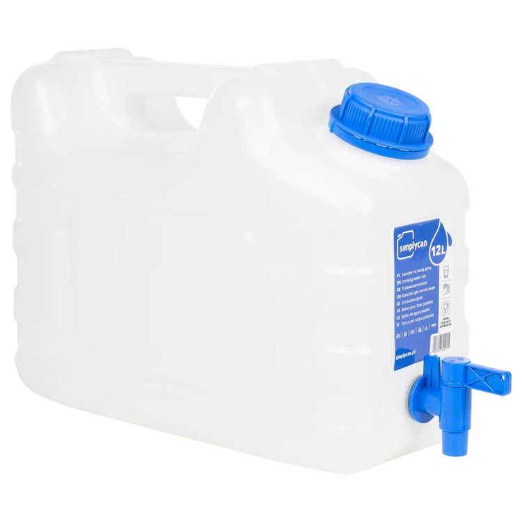 Vidaxl -Wassertank mit Tang 10 l Plastik transparent