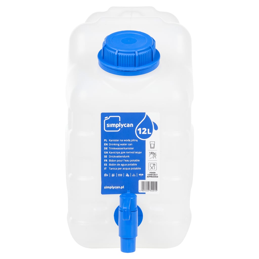Vidaxl -Wassertank mit Tang 10 l Plastik transparent