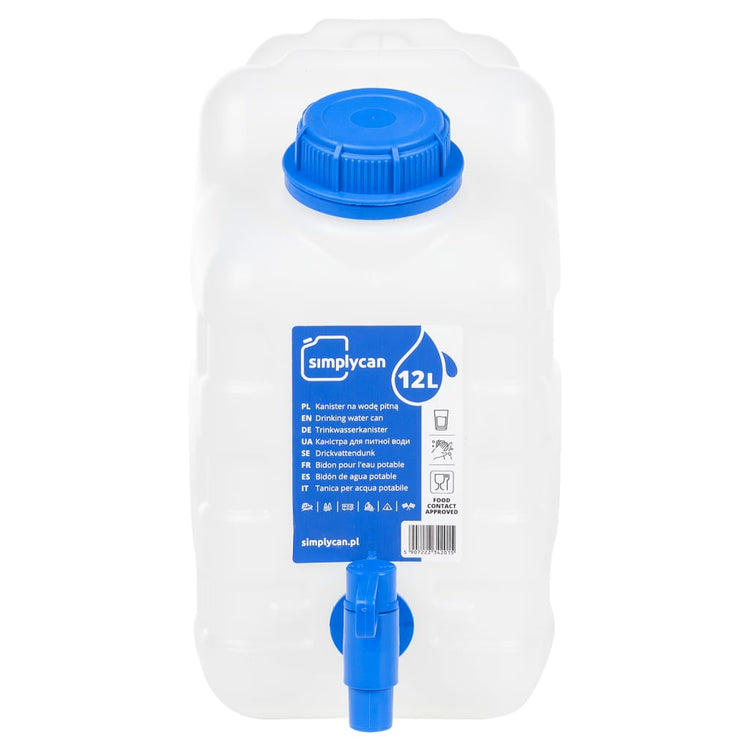 Vidaxl -Wassertank mit Tang 10 l Plastik transparent