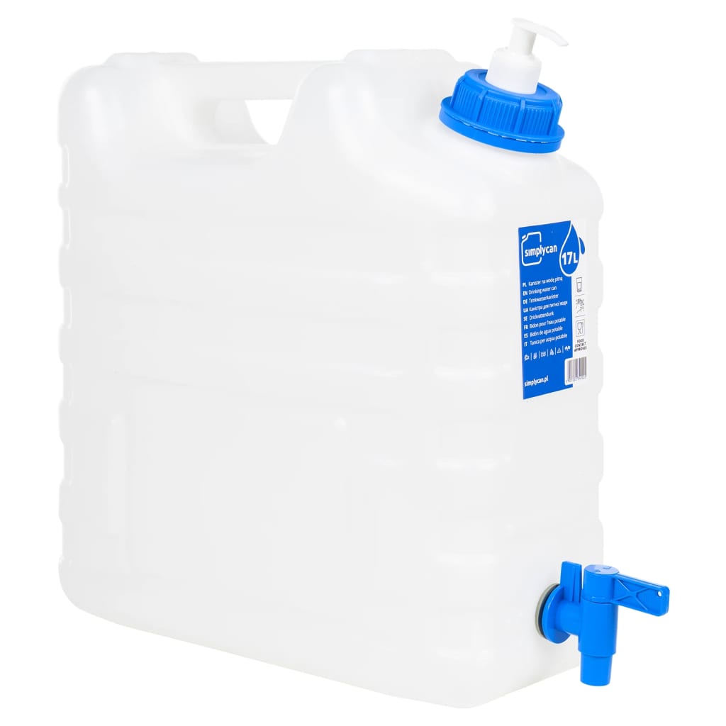 Vidaxl -Wassertank mit Kran und Seife 15 l Kunststoff