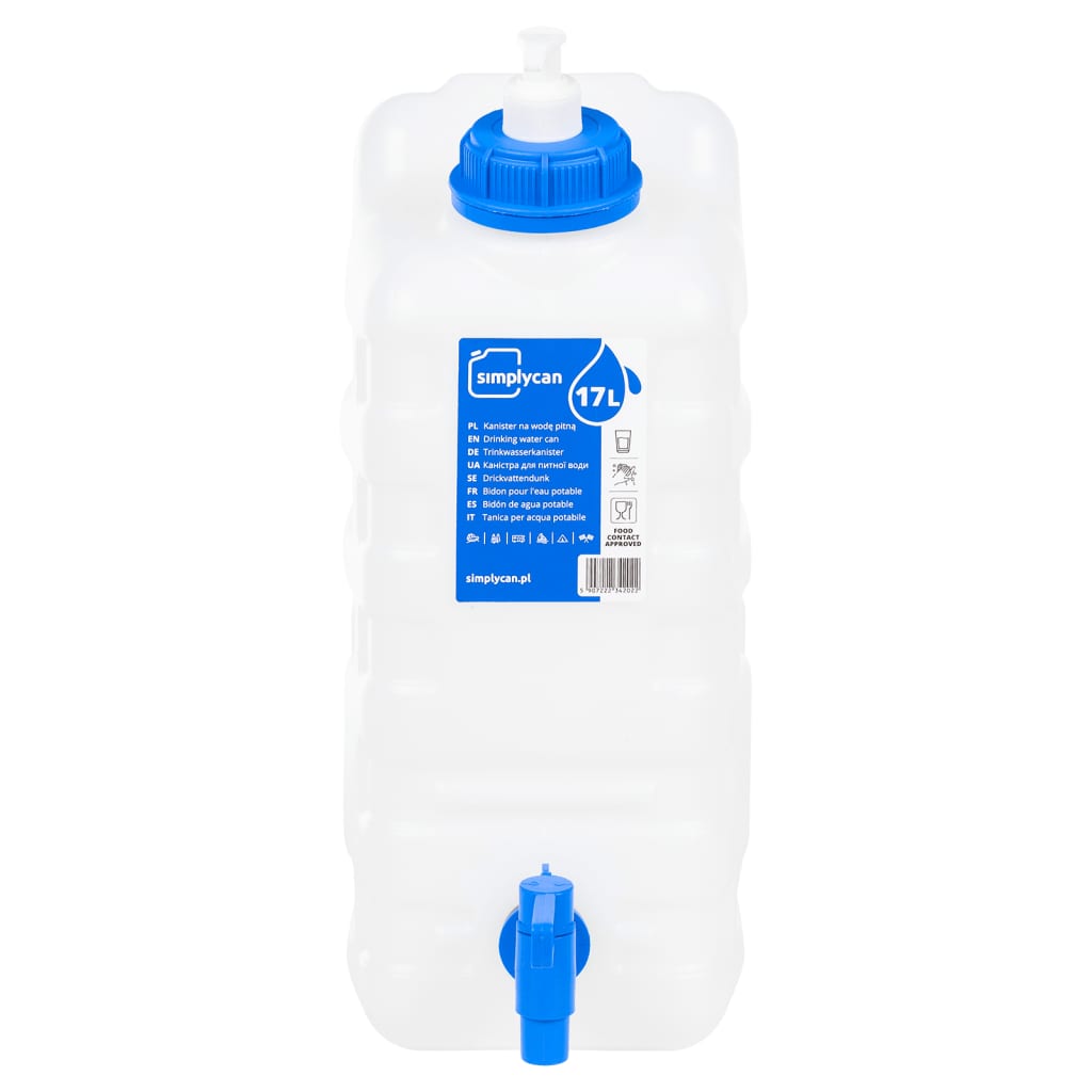 Vidaxl -Wassertank mit Kran und Seife 15 l Kunststoff