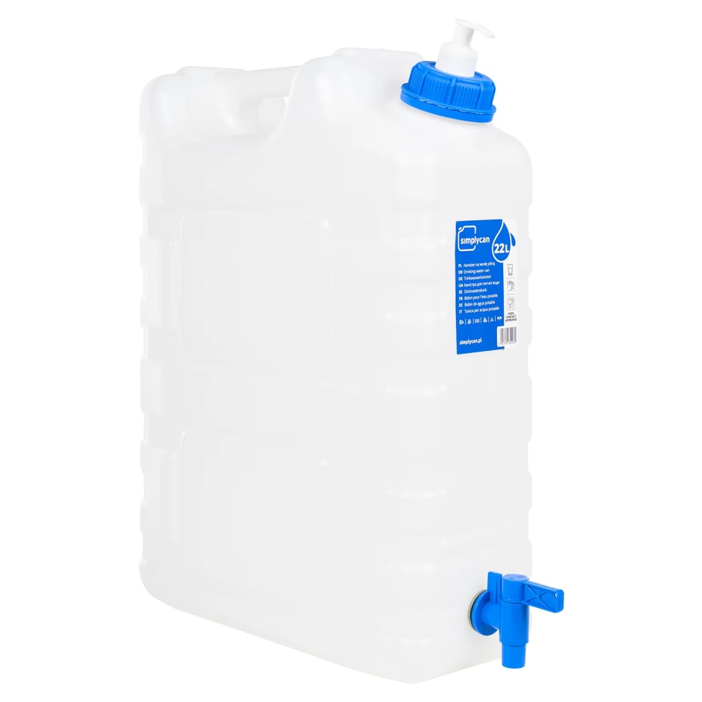 Vidaxl -Wassertank mit Kran und Seifspender 20 l Kunststoff