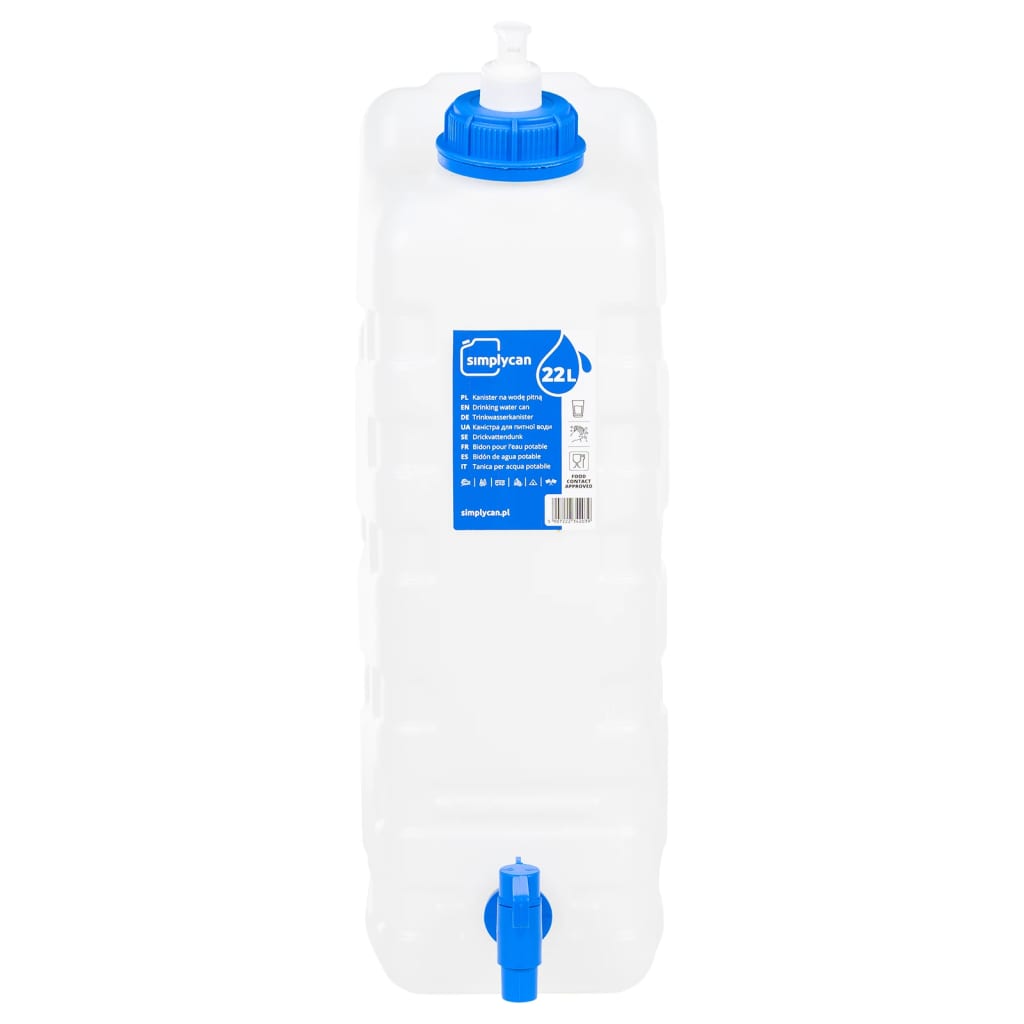 Vidaxl -Wassertank mit Kran und Seifspender 20 l Kunststoff