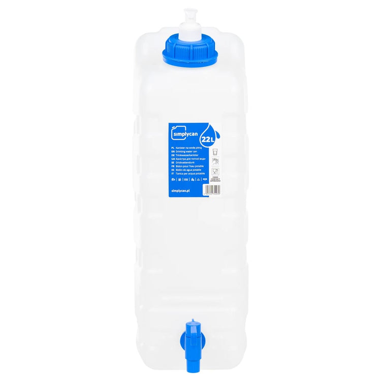 Vidaxl -Wassertank mit Kran und Seifspender 20 l Kunststoff