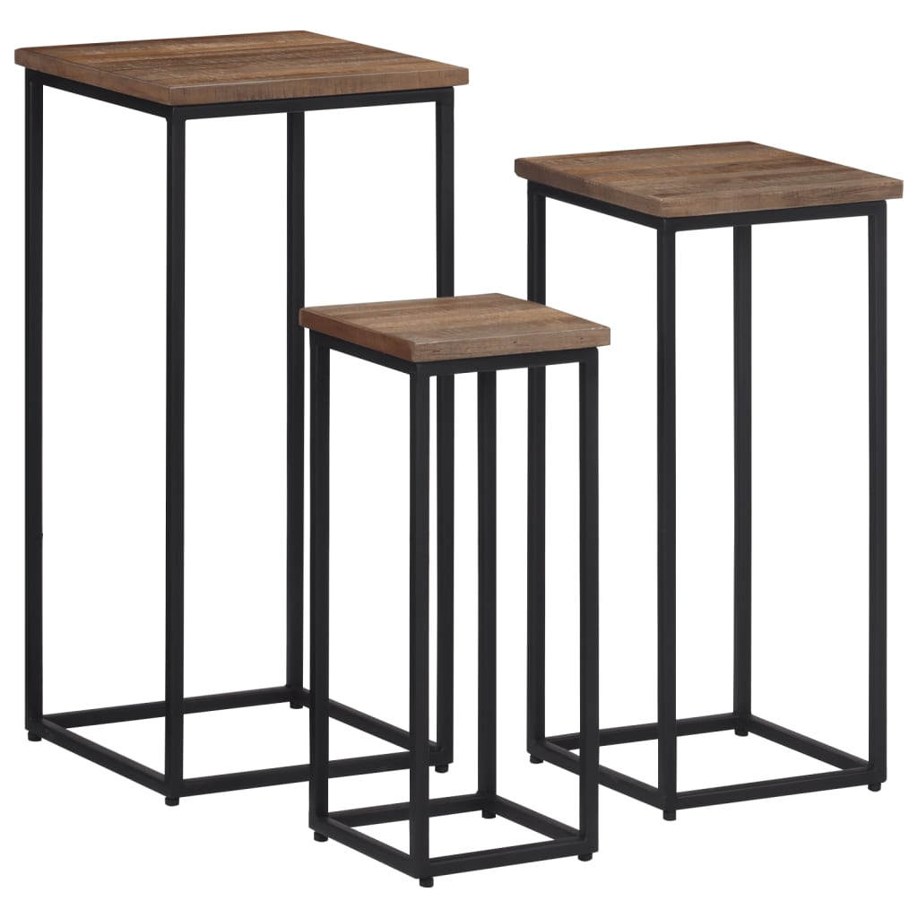 VIDAXL -Pflanzenstandards 3 PCs Solid Teak