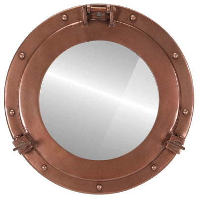 Vidaxl Wandspiegel Patrijspoort Ø38 cm Aluminium und Glas
