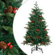 Vidaxl Kunstkerstboom mit Scharnieren Kiefern und Beeren 120 cm