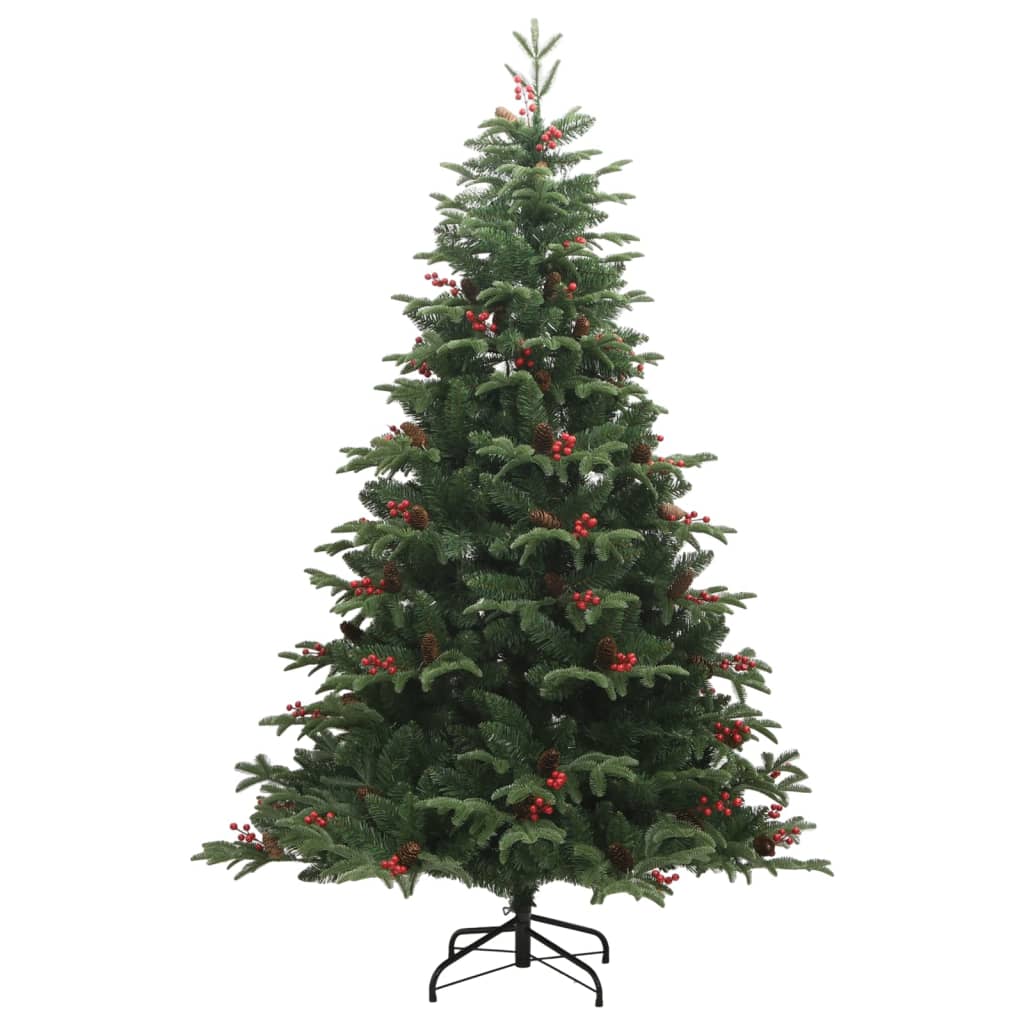 Vidaxl Kunstkerstboom mit Scharnierenkasten und Beeren 210 cm