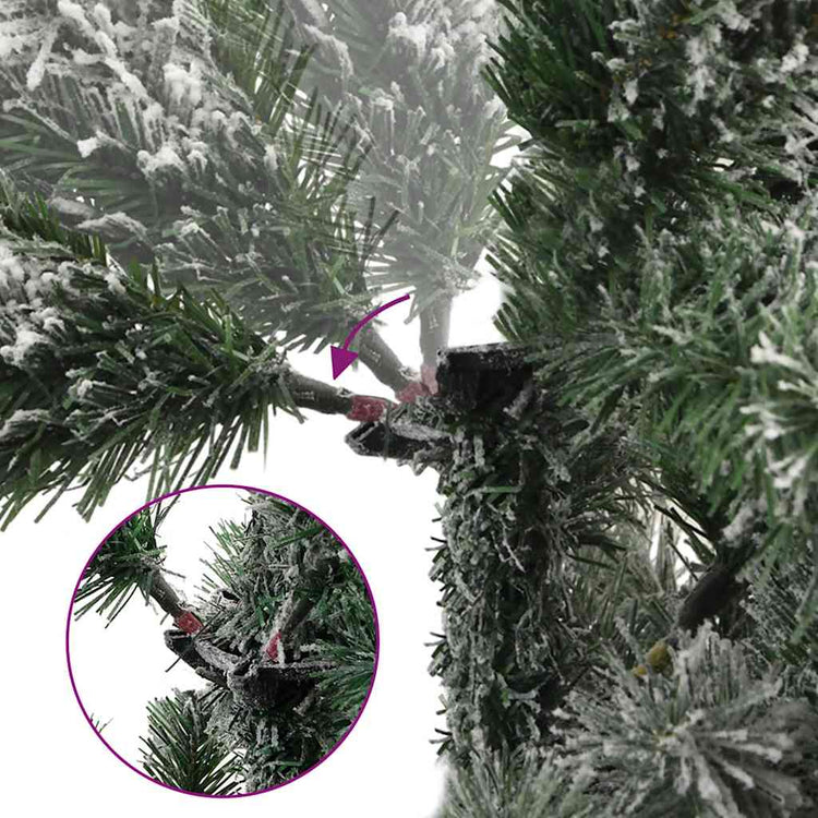 Vidaxx künstlicher Weihnachtsbaum mit Scharnieren und Schnee 180 cm