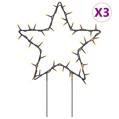 Vidaxl Weihnachtslichter Stern 3 ST mit gemahlenen Stiften 50 LEDs 29 cm