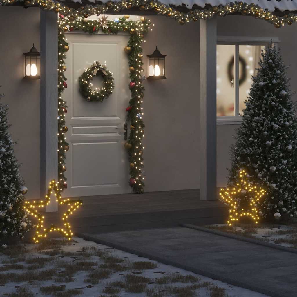 Vidaxx Weihnachtsbeleuchtungsstern mit Erdspießen 80 LEDs 60 cm