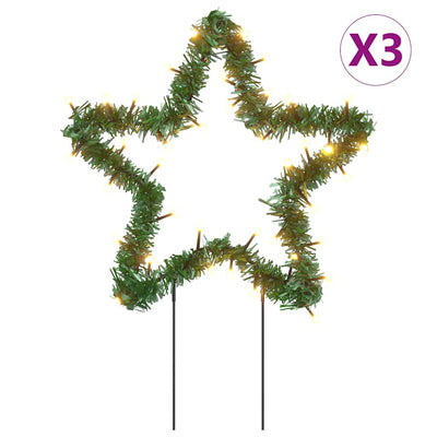 Vidaxl Weihnachtslichter Stern 3 ST mit gemahlenen Stiften 50 LEDs 29 cm