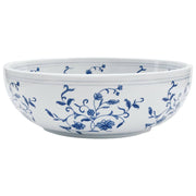 Vidaxx Aufsatzwaschbecken rund φ41x14 cm aus Keramik weiß und blau - afbeelding 2