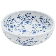 Vidaxx Aufsatzwaschbecken rund φ41x14 cm aus Keramik weiß und blau - afbeelding 3