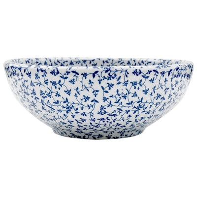 Vidaxx Aufsatzwaschbecken rund φ41x14 cm aus Keramik weiß und blau