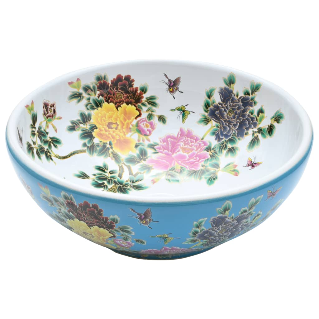VIDAXL STRACTION WASKER RUND φ41x14 cm Keramik Multi -Colored