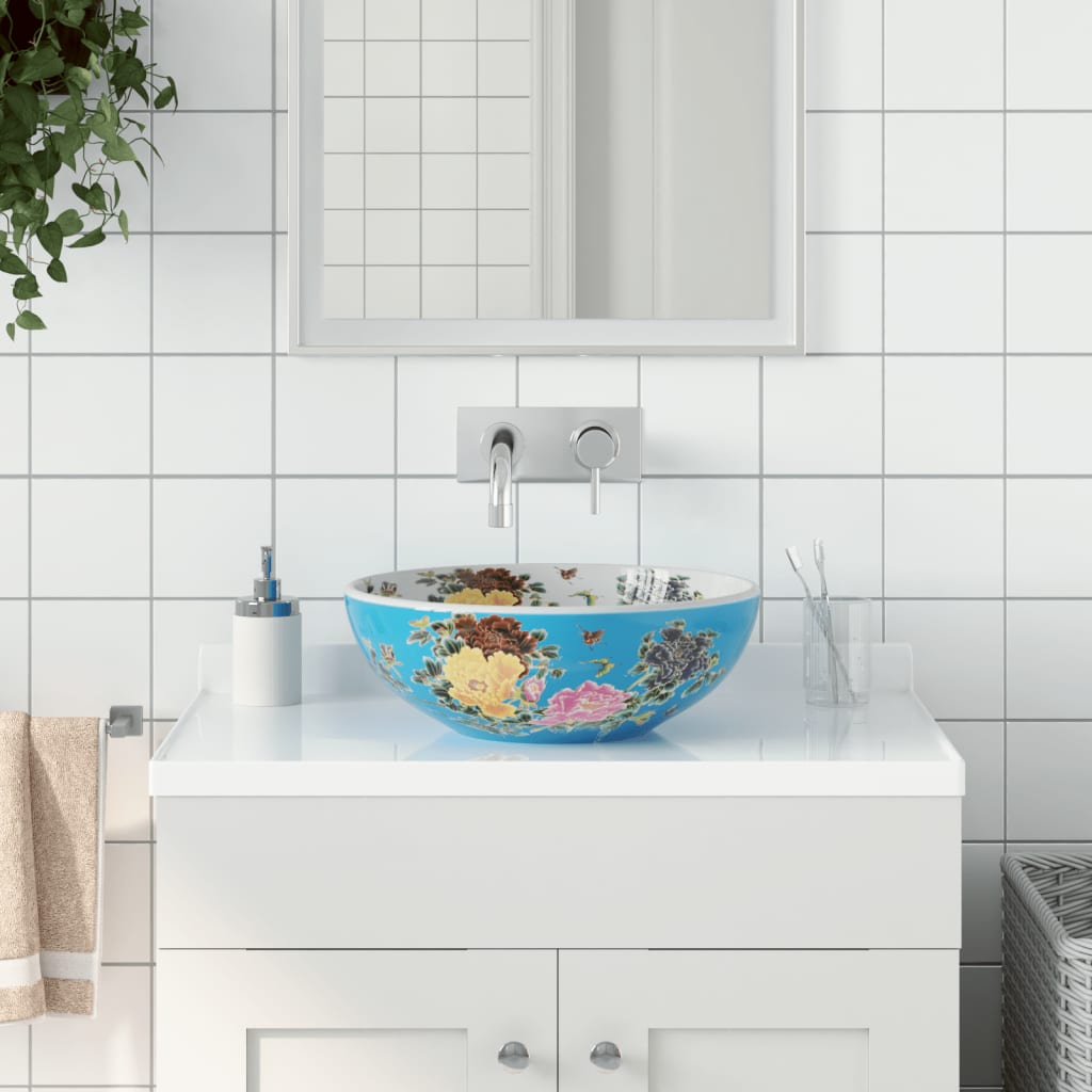 VIDAXL STRACTION WASKER RUND φ41x14 cm Keramik Multi -Colored