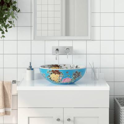 VIDAXL STRACTION WASKER RUND φ41x14 cm Keramik Multi -Colored