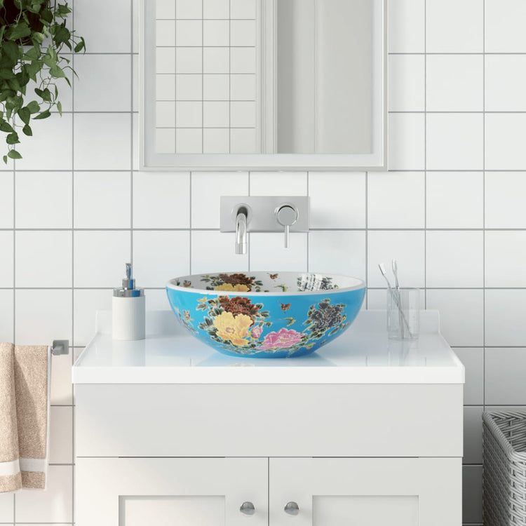 VIDAXL STRACTION WASKER RUND φ41x14 cm Keramik Multi -Colored