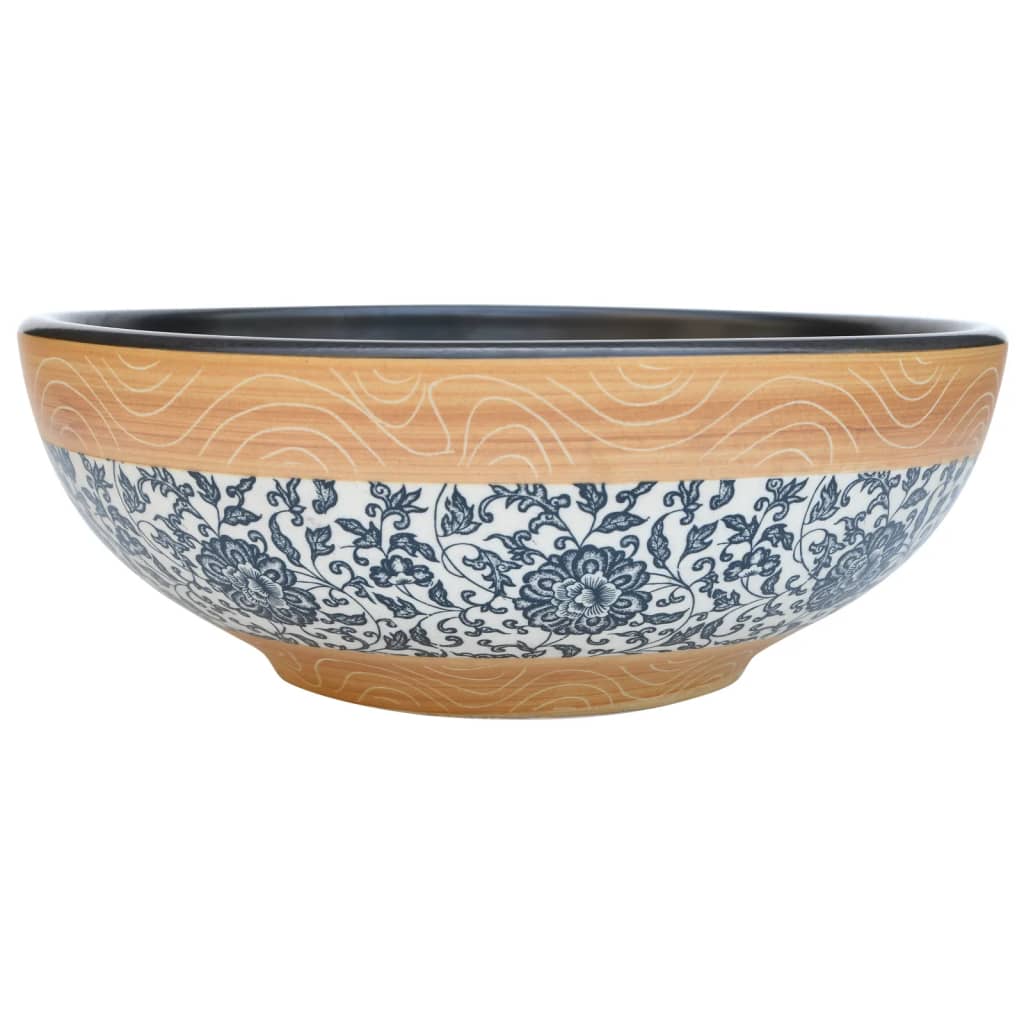 Vidaxx Aufsatzwaschbecken rund φ41x14 cm aus Keramik mehrfarbig