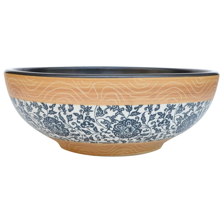 Vidaxx Aufsatzwaschbecken rund φ41x14 cm aus Keramik mehrfarbig