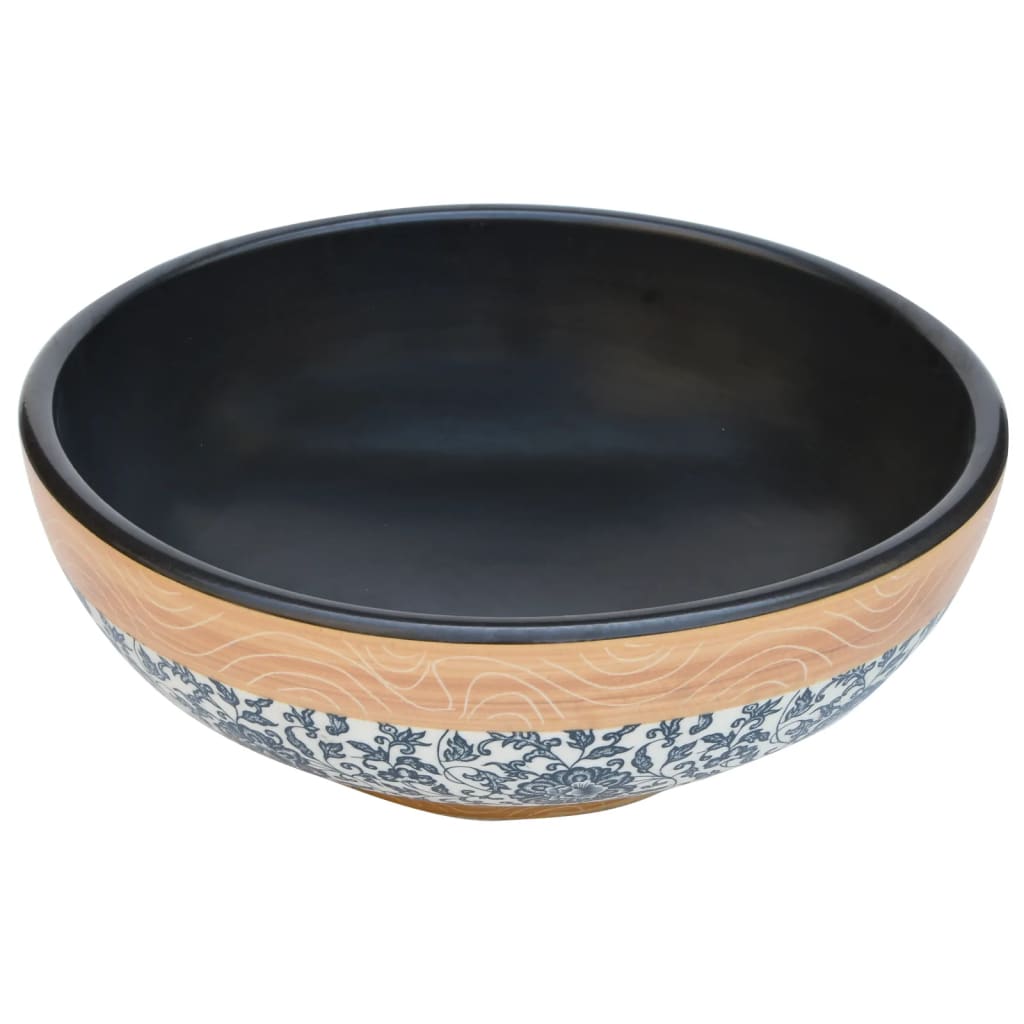 Vidaxx Aufsatzwaschbecken rund φ41x14 cm aus Keramik mehrfarbig