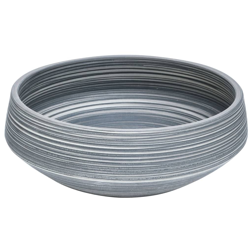 Vidaxl -Straktion Waschmaschine rund φ41x14 cm Keramikgrau