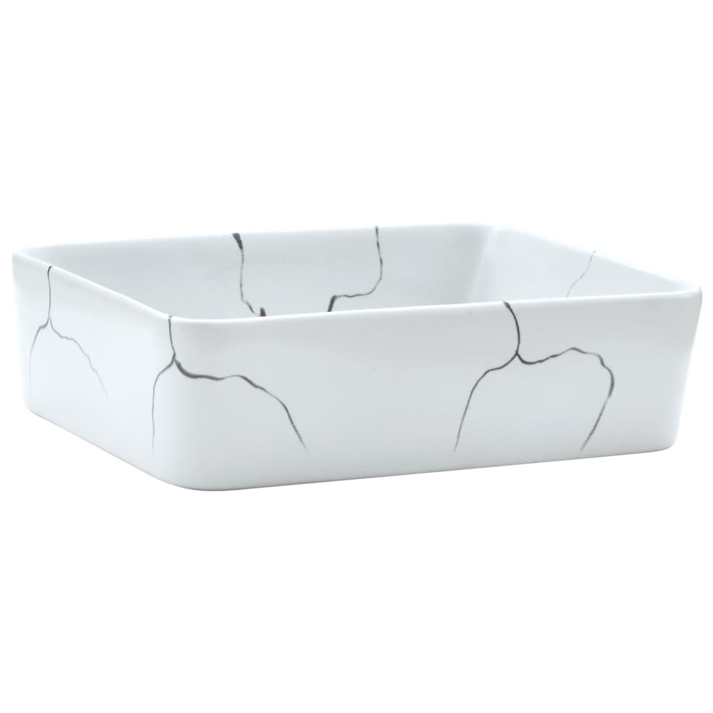 VIDAXL STRACK WASH BOK Regant 46x35,5x13 cm Keramik Weiß